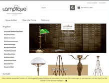 Tablet Screenshot of lamptique.de